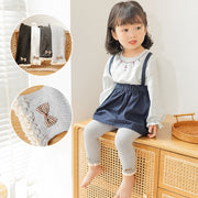 レギンス 子供服 ベビー キッズ 女の子 スパッツ 9分丈 レース リブニット リボン メロウフリル おしゃれ かわいい 普段使い お出かけ 通園 通学 女児