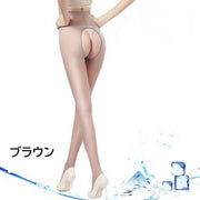 ストッキング オープンクロッチ クロッチオープン 10デニール クロッチレス レディース 女性 セクシー レース パンティストッキング パンスト 蒸れ防止 蒸れ対策 股開き 股あき 薄手 透ける シアー