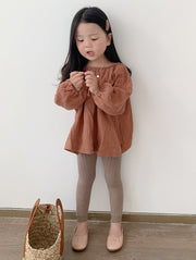 レギンス キッズ ベビー 子供 女の子 男の子 インナー ボトムス 茶色 黒 白 無地 シンプル 部屋着 お出かけシーン カラバリ豊富
