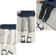 レギンス キッズ 子供 スパッツ タイツ ボトムス レギンスパンツ 足なし ロング丈 10分丈 可愛い ウサギ リボン フリル カラバリ豊富