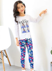 レギンス スパッツ 子供服 キッズ ジュニア 女の子 レッグウェア レギパン ウエストゴム フィット感 花柄 ヒョウ柄 蝶 冷え対策 カジュアル 可愛い おしゃれ お出掛け 子ども服 女子 小学生 中学生 高学年