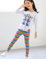 レギンス スパッツ 子供服 キッズ ジュニア 女の子 レッグウェア レギパン ウエストゴム フィット感 花柄 ヒョウ柄 蝶 冷え対策 カジュアル 可愛い おしゃれ お出掛け 子ども服 女子 小学生 中学生 高学年