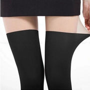 パンティストッキング ニーハイ風パンスト フェイクニーハイ ストッキング レディース レッグウエア 女性用 婦人用 タイツ ブラック おしゃれ