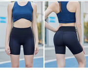 ランニングタイツ タイツ ヨガパンツ ショート丈 スパッツ レギンス レディース 女性用 ポケット付き ハイウエスト ファスナー トレーニングウェア ショートパンツ ボトムス フィットネス スポーツ 運動 ランニング マラソン ウォーキング コンプレッション スポーツタイツ