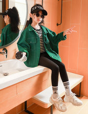 レギンス スパッツ ロング 子供服 キッズ ジュニア 女の子 無地 シンプル レギパン レギンスパンツ ハイウエスト 薄手 春秋