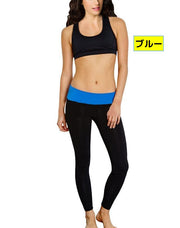 フィットネスパンツ レギンス レギパン ヨガ 10分丈 ボトムス 単品 レディース 女性 スポーツウェア おしゃれ シンプル バイカラー 無地 ジム スポーツウェア 婦人 トレーニング ジョギング 筋トレ