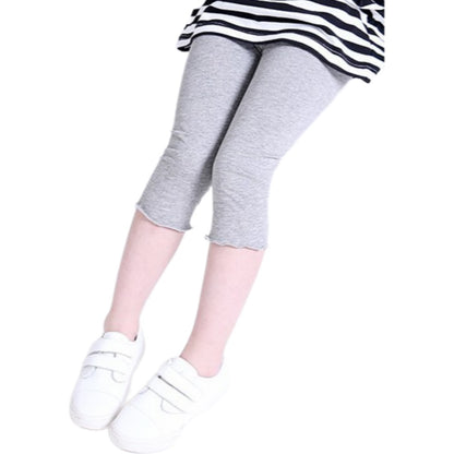 レギンス 7分丈 キッズ 子供服 女の子 レッグウェア グレー バリエーション画像