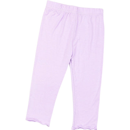 レギンス 7分丈 キッズ 子供服 女の子 レッグウェア パープル バリエーション画像