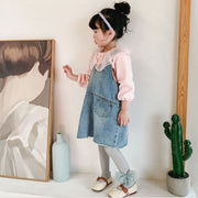 タイツ キッズ ベビー 赤ちゃん 幼児 女の子 足首リボン チュール レッグウェア かわいい おしゃれ キュート シンプル 単色 無地 リブ 通園 通学 お出かけ 防寒 寒さ対策 くすみカラー 着回し