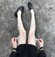 パンティストッキング パンスト レディース 女性用 レッグウェア 薄手 シースルー 透け感 ハート柄 ドット柄 婦人用 美脚 可愛い おしゃれ 衣装 パーティー 二次会 コスプレ