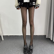 ストッキング レディース 女性用 ラインストーン付き シアー シースルー 透け感 タイツ パンスト パーティー 結婚式 キラキラ おしゃれ