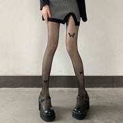 パンティストッキング レディース パンスト 蝶 バタフライ 薄手 ブラック ベージュ 女性用 レッグウエア おしゃれ 可愛い