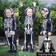 子供用 ハロウィン衣装 キッズ ハロウィン コスプレ 衣装 つなぎ ジャンプスーツ ロンパース 骸骨 ガイコツ スケルトン 死神 コスチューム 仮装 イベント パーティー