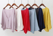 サマーカーディガン ボレロ レディース トップス 七分袖 7分袖 Vネック 羽織り ショート丈 無地 シンプル ドルマン 冷房対策 綿麻素材 薄手 二の腕カバー 春 夏 冷房対策 UV対策 普段着 婦人 ナチュラル 体系カバー レッド 赤 ブルー イエロー パープル 紫 ベージュ ネイビー 紺 カジュアル おしゃれ