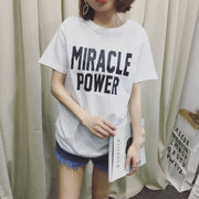 半袖Tシャツ レディース トップス クルーネック 女性用 ロゴ プリント ゆったり メンズライク シンプル ブラック ホワイト