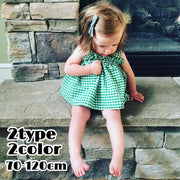 キャミソールブラウス 見せパン ショートパンツ ブルマ おむつカバー 子供服 キッズ ベビー 女の子 トップス ノースリーブ 袖なし ギャザー ギンガムチェック柄 おしゃれ かわいい お出かけ