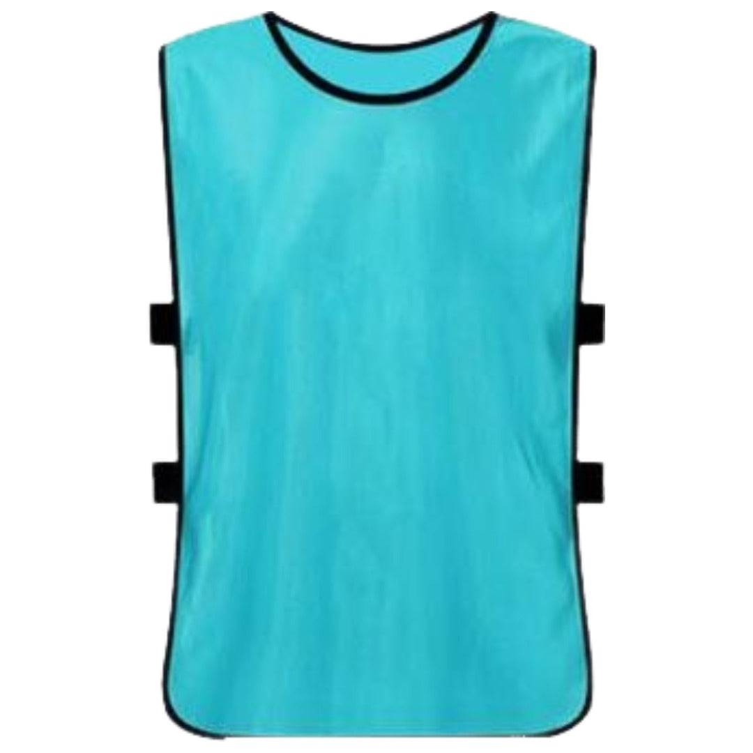 ビブス 大人用 サッカー フットサル ゼッケン ゴム レイクブルー バリエーション画像