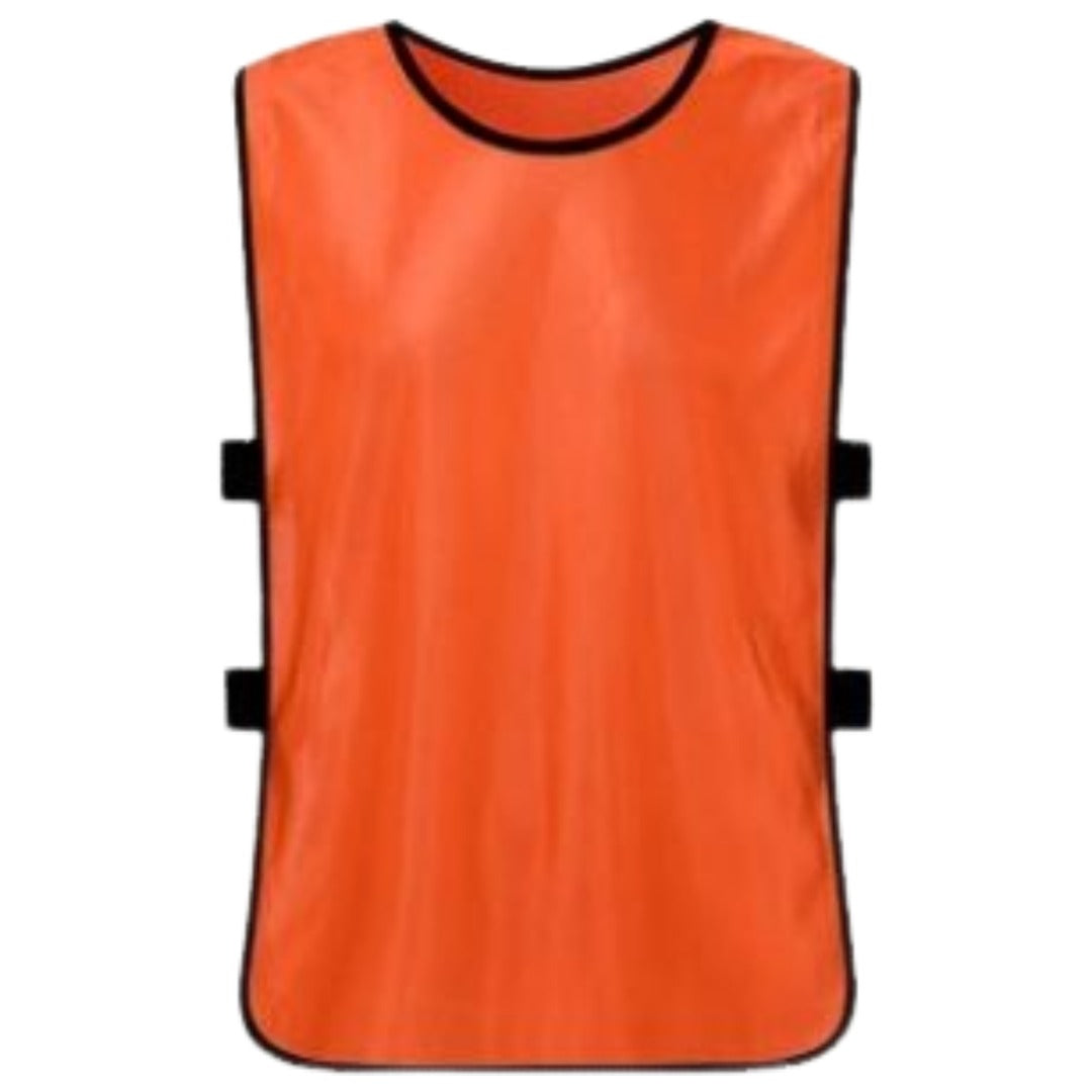 ビブス 大人用 サッカー フットサル ゼッケン ゴム オレンジ バリエーション画像