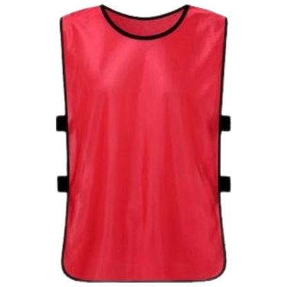 ビブス 大人用 サッカー フットサル ゼッケン ゴム レッド バリエーション画像