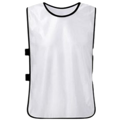 ビブス 大人用 サッカー フットサル ゼッケン ゴム ホワイト バリエーション画像