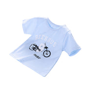 Tシャツ 子供用 女の子 男の子 女児 男児 キッズ 半袖 トップス ラウンドネック ストライプ プリント デザイン豊富 カジュアル 夏服