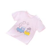 Tシャツ 子供用 女の子 男の子 女児 男児 キッズ 半袖 トップス ラウンドネック ストライプ プリント デザイン豊富 カジュアル 夏服