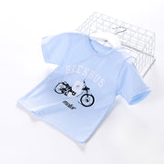 Tシャツ 子供用 女の子 男の子 女児 男児 キッズ 半袖 トップス ラウンドネック ストライプ プリント デザイン豊富 カジュアル 夏服