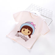 Tシャツ 子供用 女の子 男の子 女児 男児 キッズ 半袖 トップス ラウンドネック ストライプ プリント デザイン豊富 カジュアル 夏服