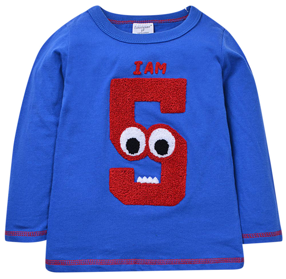 子供用カットソー トップス Tシャツ ロンT 長袖 シンプル ラウンドネック 動物 ベビー キッズ 子供服  男の子 男児 可愛い かわいい おしゃれ