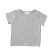 Tシャツ カットソー 子供 ベビー キッズ 半袖 無地 単色 シンプル ラウンドネック トップス カジュアル 子供服