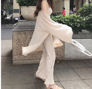 カーディガン レディース 女性 婦人 トップス アウター 羽織り 長袖 ロング丈 無地 単色 シンプル かわいい おしゃれ 薄手 日よけ サマーニット