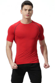 コンプレッションウェア スポーツ用インナー 半袖 メンズ トップス 男性用 Tシャツ 大きいサイズあり ラグラン袖 ラウンドネック スポーツウェア トレーニングウェア 運動 ジム ランニング ジョギング S M L XL 2XL 3XL