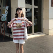 カットソー 5分袖 レディース 女性 婦人服 トップス ボーダー ラウンドネック シンプル カジュアル 着回し 定番 お出かけ お散歩 部屋着