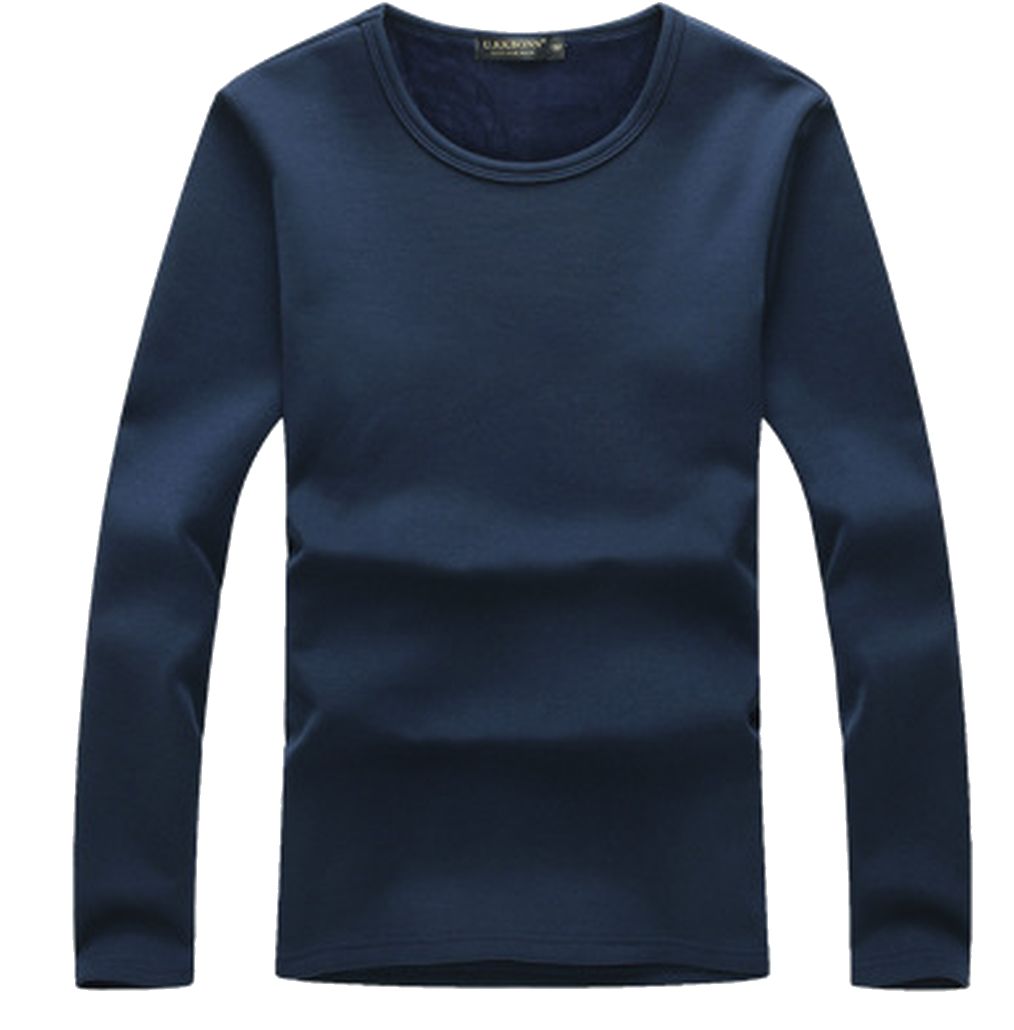 長袖Tシャツ 長袖カットソー ロンT クルーネックTシャツ VネックTシャツ メンズ 【クルーネック】ブルー バリエーション画像