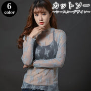 カットソー シースルー シアートップス レディース インナー メッシュ レース 透け感 おしゃれ かわいい セクシー 大人女子