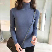 リブニット 長袖 レディース 女性 婦人服 トップス タートルネック ハイネック タイト プルオーバー 単色 無地 着回し ヘビロテ あったか ふんわり カジュアル おしゃれ かわいい シンプル お出かけ 通勤 カラバリ豊富 白 ピンク 黄 灰 黒 青 緑 ベージュ カーキ 茶