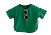 カットソー Tシャツ キッズ ベビー 子供用 女の子 男の子 トップス 半袖 ラウンドネック ラウンドカット 無地 シンプル ソリッドカラー お洒落 可愛い 合わせやすい 着回し力 ヘビロテ