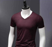 Tシャツ 半袖 トップス Vネック メンズ 男性 無地 大きいサイズ インナーシャツ シンプル カジュアル ホワイト ブラック ワイン ネイビー グレー 着回し