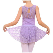 バレエレオタード スカートなし キッズ 女の子 レース 子供服 練習着 レッスン着 ダンス衣装 ノースリーブ 新体操 発表会 バレエ用品 ダンスウェア 連体ダンス服 ラウンドネック Uネック タンクトップ 花柄 シースルー 透け感 ティアドロッププラケット バックシャン 通気性 かわいい 可愛い おしゃれ 子ども こども 幼児 ジュニア ベビー 女児 ガールズ 春 夏 秋