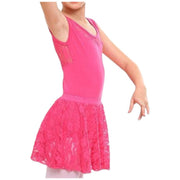 バレエレオタード スカートなし キッズ 女の子 レース 子供服 練習着 レッスン着 ダンス衣装 ノースリーブ 新体操 発表会 バレエ用品 ダンスウェア 連体ダンス服 ラウンドネック Uネック タンクトップ 花柄 シースルー 透け感 ティアドロッププラケット バックシャン 通気性 かわいい 可愛い おしゃれ 子ども こども 幼児 ジュニア ベビー 女児 ガールズ 春 夏 秋