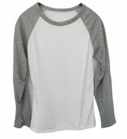 長袖カットソー レディース トップス 長袖Tシャツ プルオーバー 丸首 ラウンドネック クルーネック 2色使い シンプル 着回し力 カジュアル ラフ おしゃれ かわいい ブラック 黒 女性用 婦人用