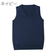 ベスト レディース 女性 トップス セーター スクール 制服 ニット ノースリーブ Vネック プルオーバー 無地 単色 シンプル 定番 ベーシック カラバリ豊富 大きいサイズ