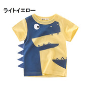子ども用 Ｔシャツ トップス カットソー 半袖 子ども服 キッズ 春 夏 プリント 恐竜 動物 アニマル オシャレ かっこいい 可愛い お出かけ 外遊び お散歩