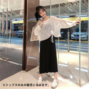 カットソー 長袖 ラウンドネック シアー レディース トップス 透け感 ドロスト ドロップショルダー カジュアル 英字 プリント 婦人服