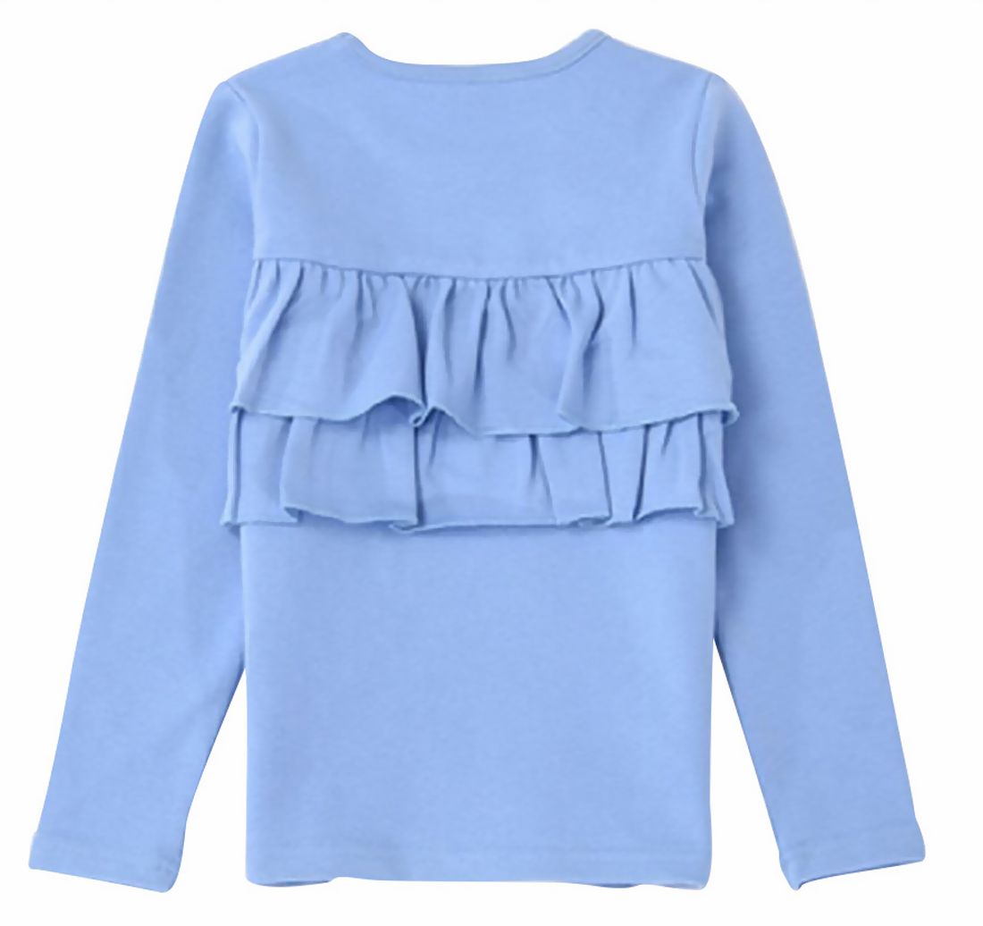 子供服 女の子 ガールズ フリル トップス フリルトップス くすみブルー バリエーション画像