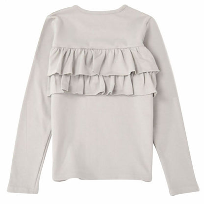 子供服 女の子 ガールズ フリル トップス フリルトップス ライトグレー バリエーション画像