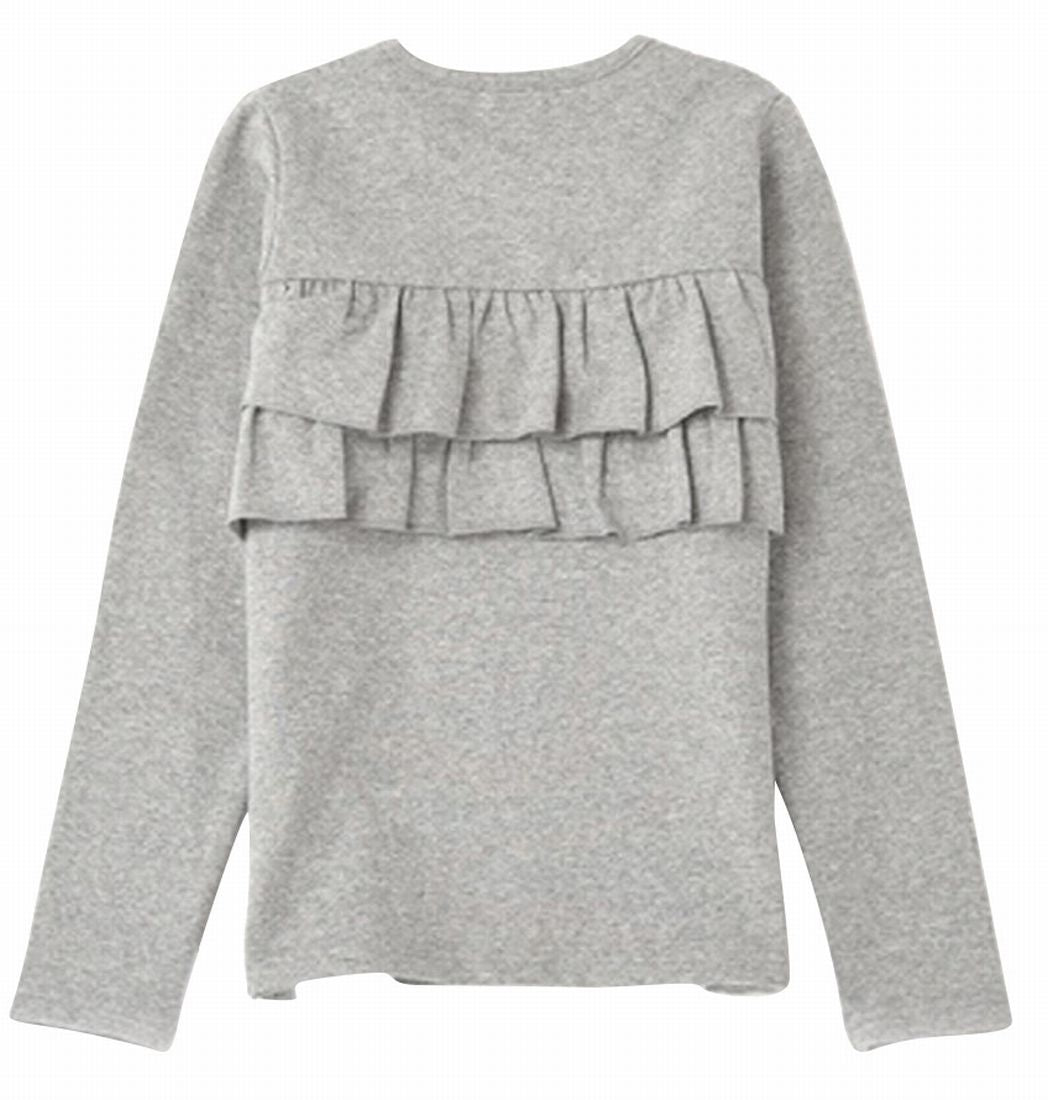 子供服 女の子 ガールズ フリル トップス フリルトップス 杢グレー バリエーション画像