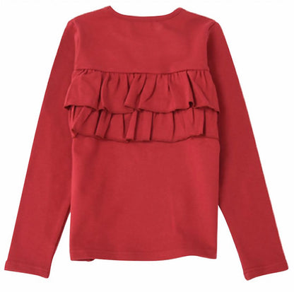 子供服 女の子 ガールズ フリル トップス フリルトップス ルビーレッド バリエーション画像