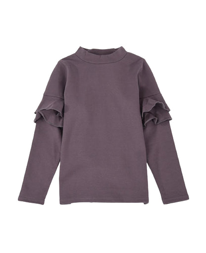 子供服 フリル トップス フリルトップス カットソー 袖フリル ココア バリエーション画像