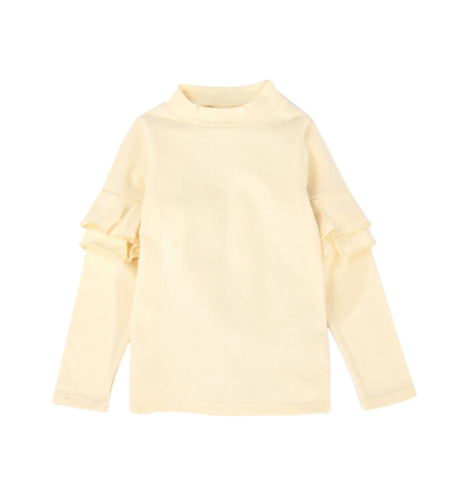 子供服 フリル トップス フリルトップス カットソー 袖フリル アイボリー バリエーション画像